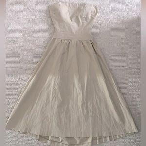 Urban Outfitters Size S Tan Strapless Tie Back Dress. Backless with Ribbon Tie.
